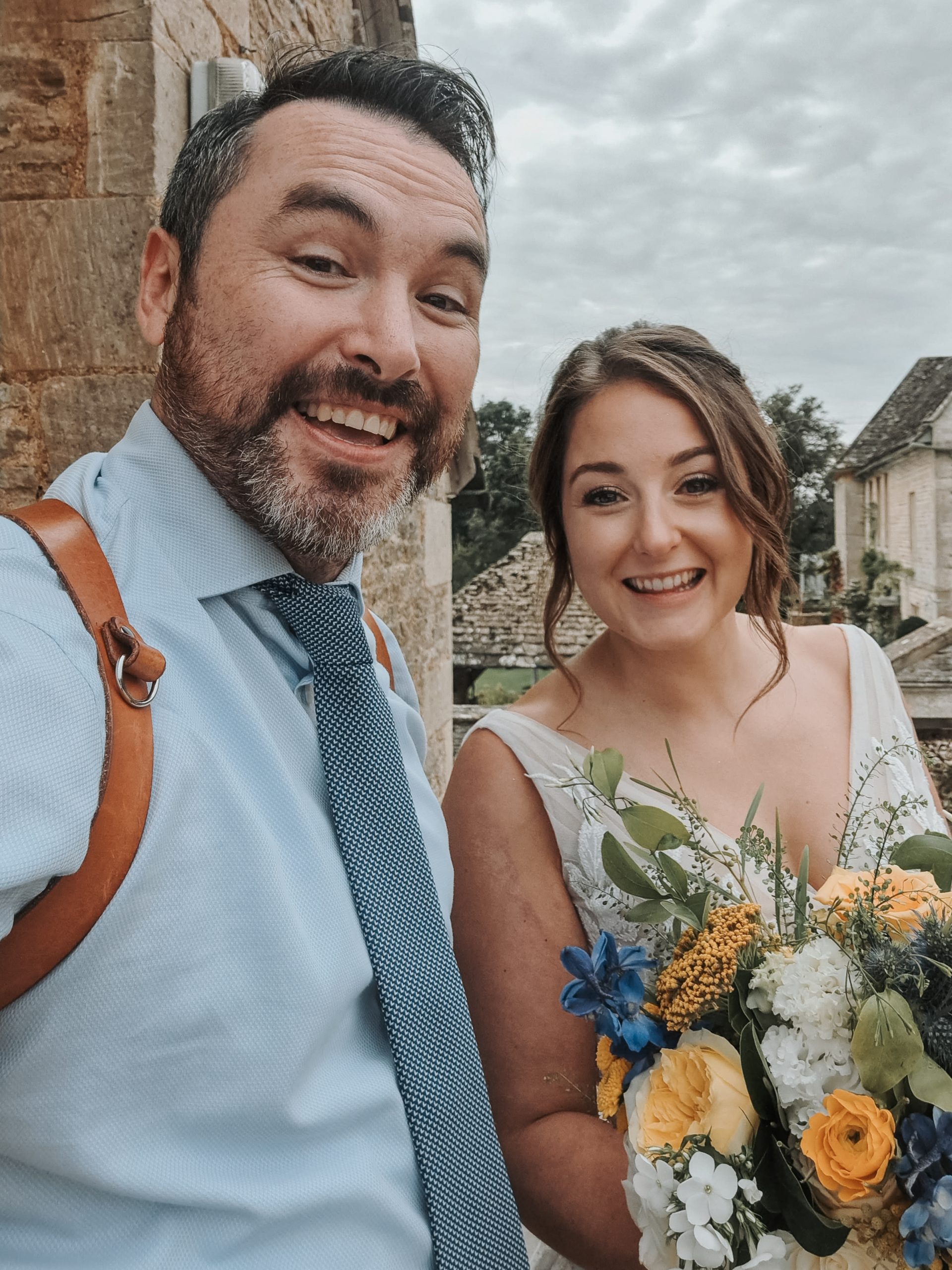 James with a bride