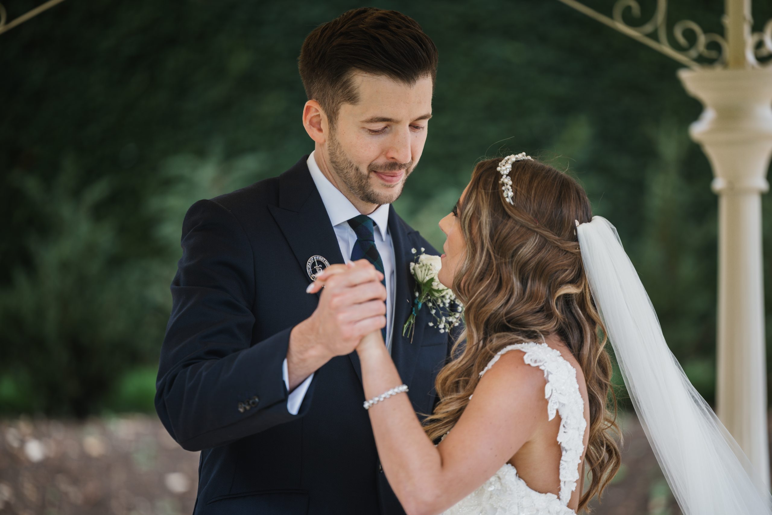 Hannah and David enjoying their wedding day