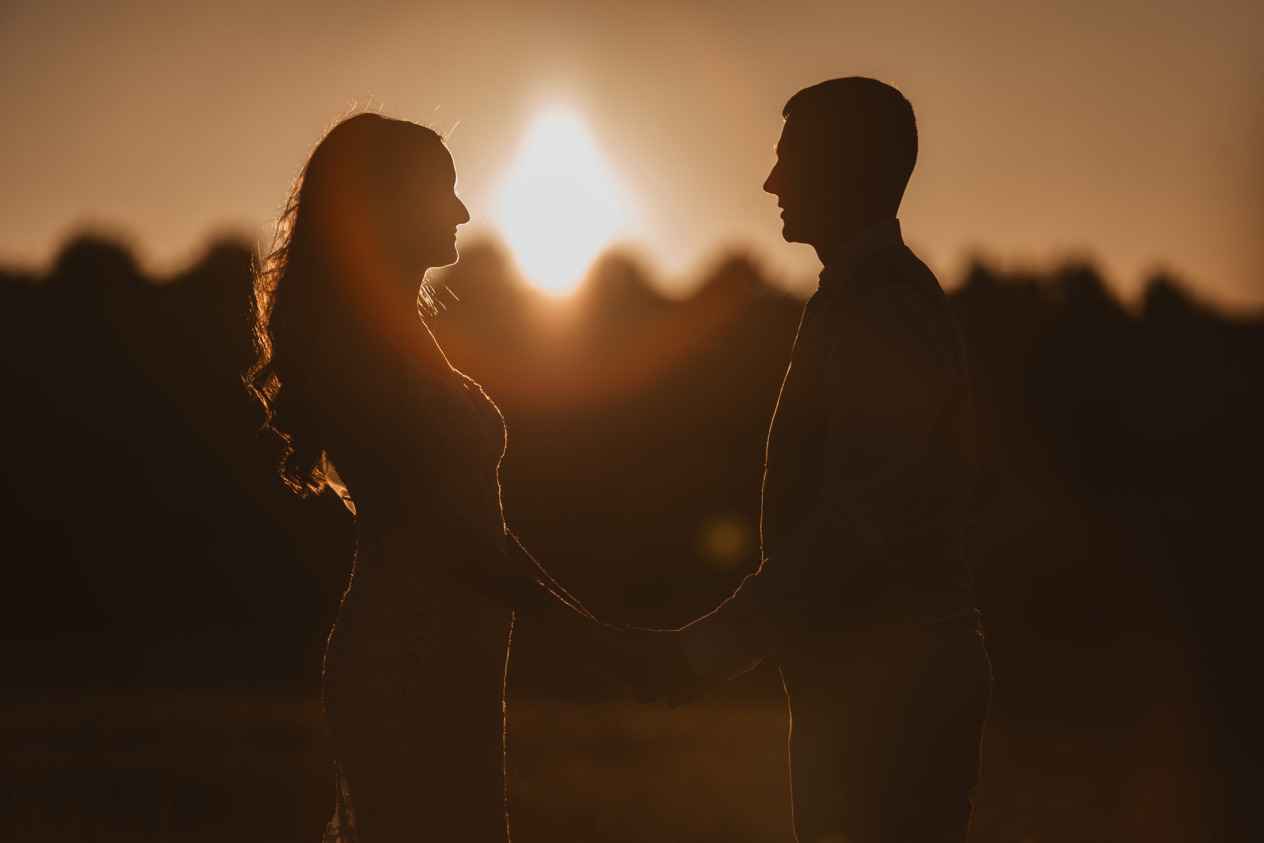 Wedding photographer in Wiltshire capturing a newlywed couple