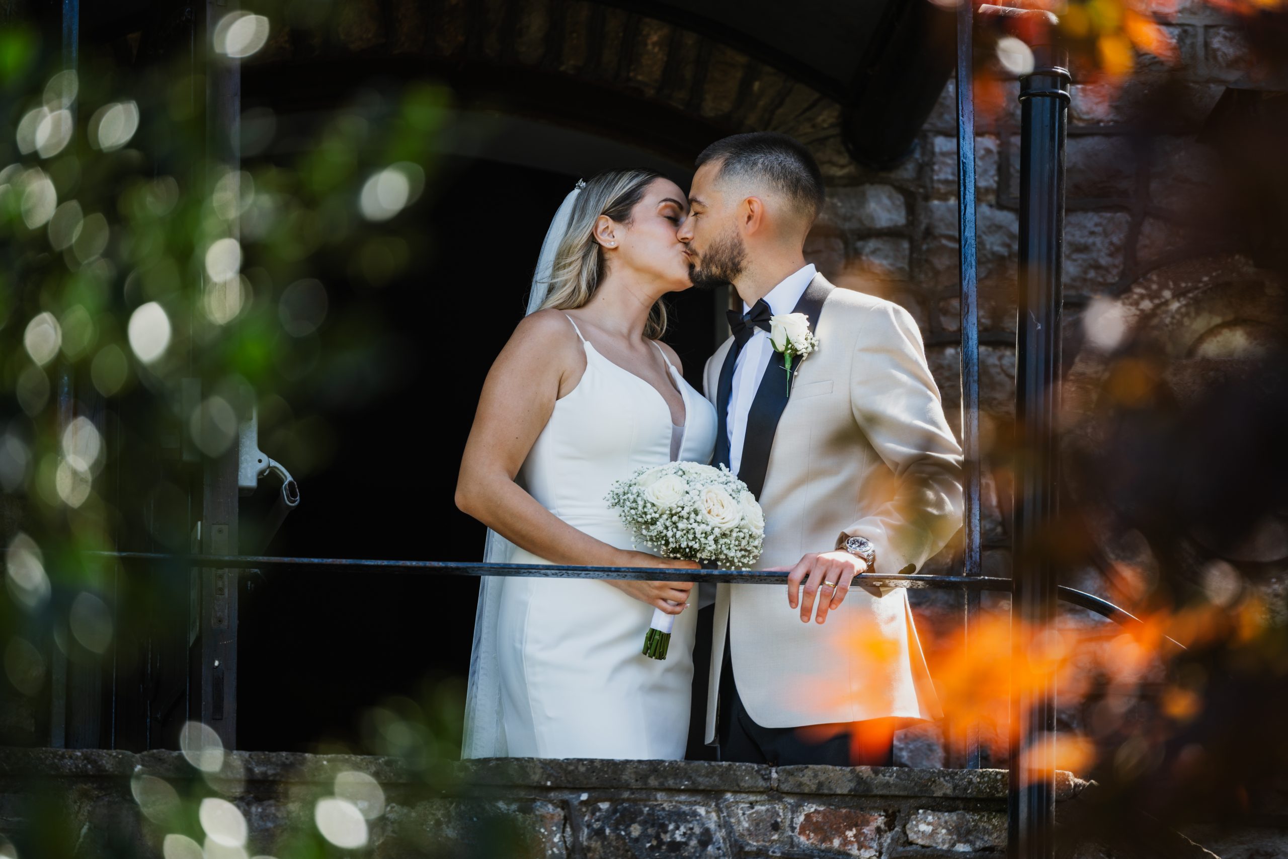 Natural wedding photography portrait of a couple in Wiltshire