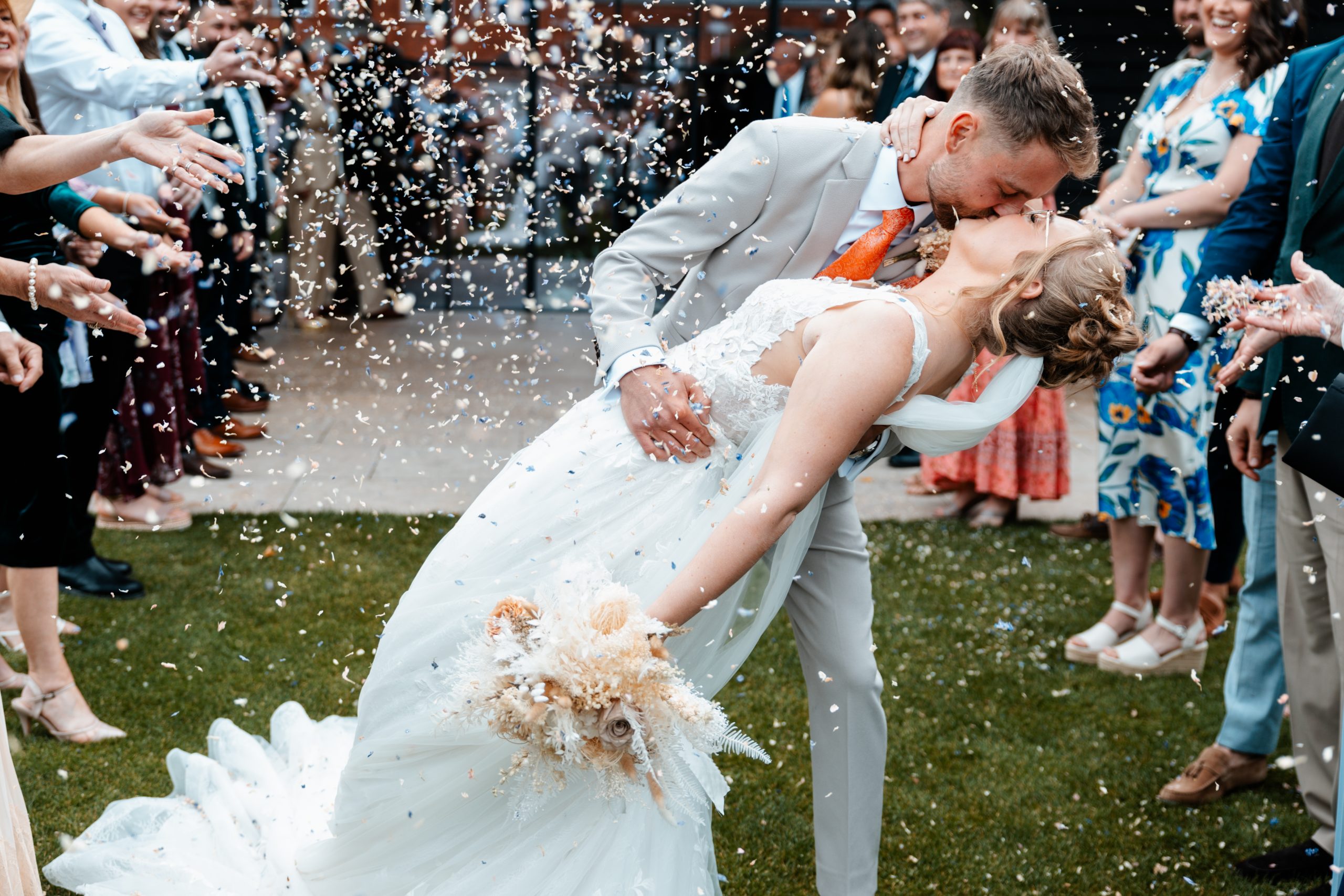 A genuine moment during a wedding ceremony