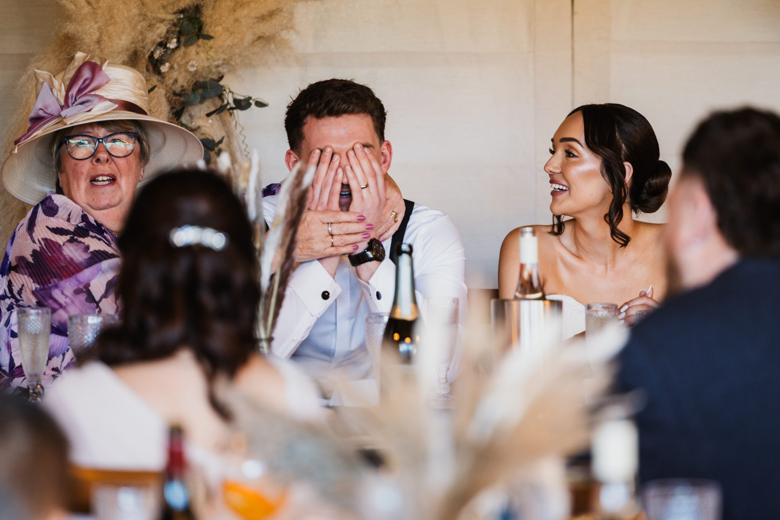 Jess and Tom enjoying the speeches