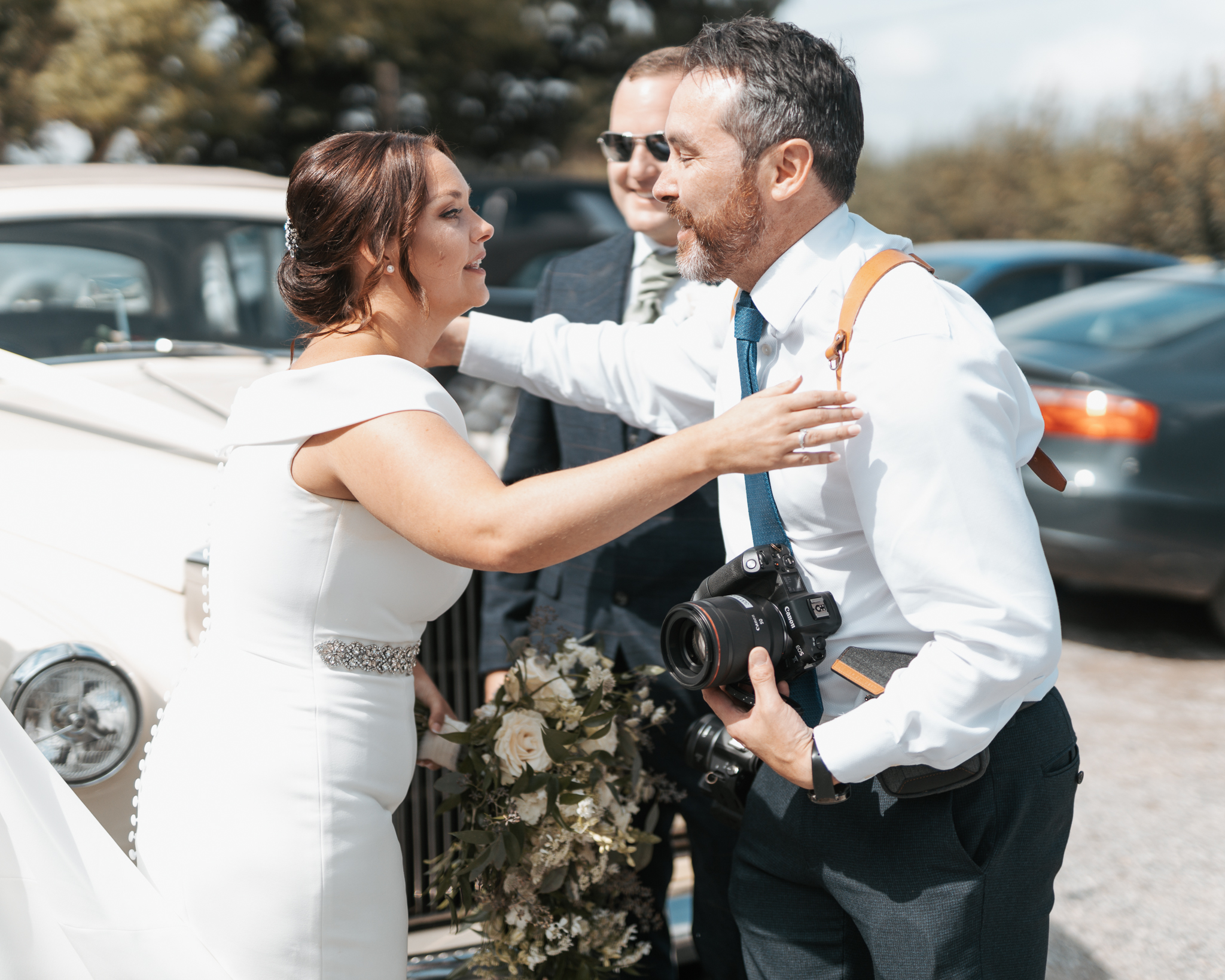 James photographing a bride